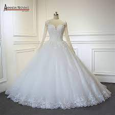 Dalam dunia fesyen, kain ini umumnya dibuat baju dalam, pakaian atletik, dan baju renang. Lange Armeln 2019 Ballkleid Hochzeit Kleid Nizza Zuruck Mit Frische Nude Farbe Tull Gown Wedding Ball Gown Wedding Dresseswedding Dress Aliexpress