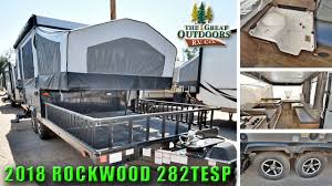 Pop up camper toy hauler. New 2018 Pop Up Camper Rockwood 282tesp Off Road Toy Hauler Rv Youtube