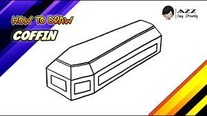 How To Draw A Coffin Step By Step - Youtube