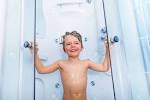Little boy in shower