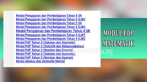 Koleksi Modul Pdp Matematik Pendidik2u