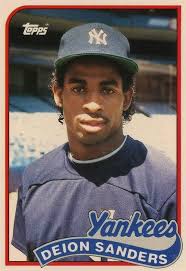 September 1989 just five days after hitting a home run for the New York  Yankees in a 12-2 win over the Seattle Mariners, Atlanta Falcons rookie  Deion Sanders returns a punt 68