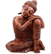 5 out of 5 stars. Great Buddha Statue Zen Solid Wood Carved H40cm Sitting On His Knee