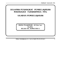 / selamat berpuasa ramadhan 1429 h. Silabus Al Qur An Hadits Mts Kelas 7 Semester 2 Doc