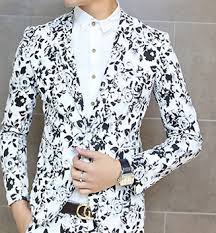 Black And White Coat For Boys White Black Rose Floral Amazing Mens Blazer Blazer For Men Wedding Designer Suits For Men Mens Fashion Suits