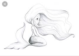 Cute Little Girl Mermaid Mermaid Drawings Sketches Mermaid Art