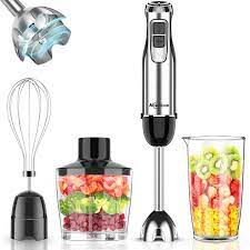 Amazon Com Immersion Blender Handheld Makoloce 800w 12 Speed 4 In 1 Stick Hand Blender With 500ml Food Grinder 600ml Container Egg Whisk For Puree Infant Food Smoothies Sauces And Soups Kitchen Dining