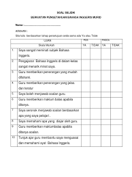Ptm membantu dengan cara meletakkan dalam talian (online) soal selidik yang telah dibangunkan oleh warga ukm. Borang Soal Selidik In English