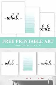 Inhale Exhale Printable Free Download Tortagialla Gallery Wall Art Set Wall Printables Free Printable Wall Art