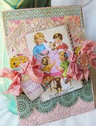 Handmade Birthday Card Shabby Chic Vintage Image Blank Etsy Vintage Cards Handmade Cards Handmade Vintage Cards