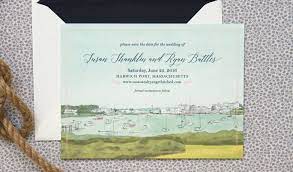 Harwich Port Cape Cod Hand Painted Gouach Painting Wedding Save The Date Anticipate Invi Wedding Saving Custom Wedding Invitations Wedding Save The Dates