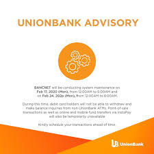 Join facebook to connect with bank mon and others you may know. Union Bank Of The Philippines On Twitter Unionbankadvisory Please Be Advised That Bancnet Will Be Conducting System Maintenance On Feb 17 Mon Feb 24 Mon 2020 From 12 00 Am To 6 00