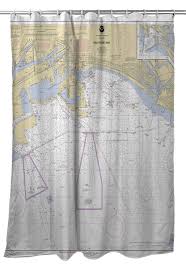 Ca San Pedro Bay Ca Nautical Chart Shower Curtain