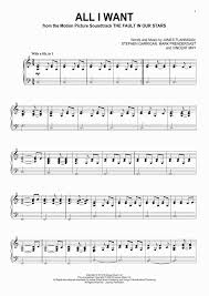 All I Want Piano Sheet Music Onlinepianist
