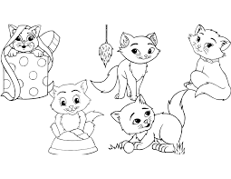 Kitten and puppy coloring pages to print. Puppy Kitten Plr Coloring Pages