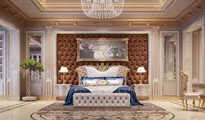Ceiling and walls decorated with ornate elements and accent lighting to highlight the details. Vwartclub Royal Master Bedroom