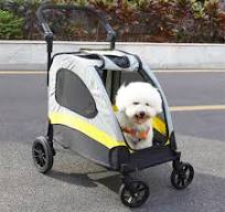 Pet Stroller for Cats/Dogs Jogger Wagon 4-Wheel Dog Stroller Detachable Folding