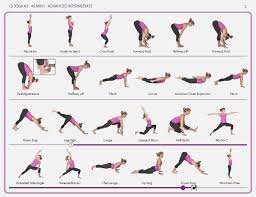 printable beginner yoga poses chart sport1stfuture org