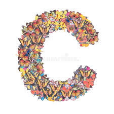 This letter c alphabet clip art set contains 16 image files, which includes 8 color images and 8 black & white images in png. Letter C Alphabet With Butterfly Stock Illustration Illustration Of Letter Font 91591341