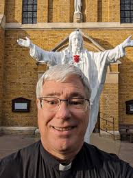 Sharing a favorite photo of Bishop Barron from a parish