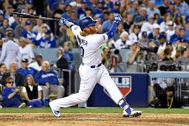 Swinging For The Fences Los Angeles Dodgers Third Baseman Justin Turner Hits A Solo Home Run During The Sixth Inning Against The Ch Mlb Dodger Stadium Dodgers