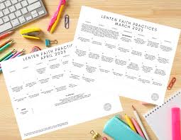 Lenten Faith Practices Calendar 2025 - by Traci Smith