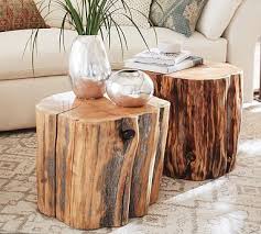 Reclaimed Wood Stump Table Side Table Wood Coffee Table Wood Solid Wood Side Table