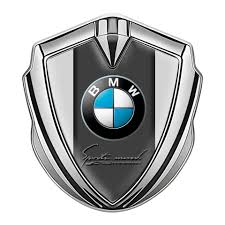 BMW 3D Car Metal Domed Emblem Silver Grey Base Sport Mind Edition | Metal Emblems | Accessories | X-Sticker