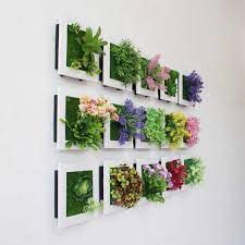 La tendencia se vuelve vegetal con la decoración de pared de plantas artificiales 17x70 flavie. Adhesivo De Pared De Casa Con Plantas Artificiales 3d Decoracion De Resina Con Flores Para Sala De Estar Y Tienda Plants Artificial Artificial Wall Plantswall Decor Plants Aliexpress