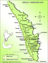 Soil piping affected areas of kerala. Kerala Distance Map Kerala Road Map Showing Distance Between Cities
