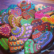 Curly Fries Mehndi Nights Henna Heart Biscuits Henna Cake Wedding Cookies Indian Wedding Cakes