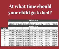 When Your Child Should Go To Bed Based On Age And Wake Up