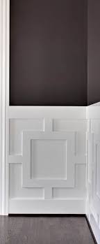 Simple lines create a dramatic look when used to create wall panels in a living room, dining room or family room. Gray Dining Room With Chair Rail Novocom Top