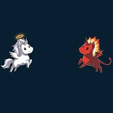 Well you're in luck, because here they come. Good Evil Unicorns Evil Unicorn Unicorn Artwork Cute Drawings