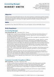 Accounting managers supervise financial procedures such as reporting balance data and preparation of cash flow statements. Accounting Manager Resume Samples Qwikresume