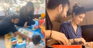 The apartment covers a sprawling 6,000 sq ft, with four bedrooms. Watch Rohit Sharma S Whole Day Routine In Lockdown Workout Board Game With Samaira Household Chores With Wife Ritika Crickettimes Com