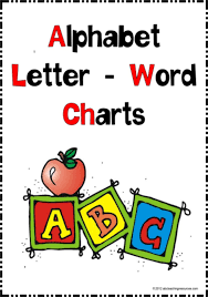 Alphabet Letter Picture Word Charts Vic Precursive