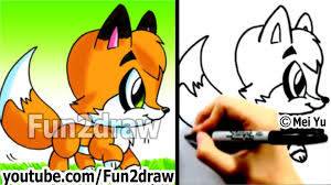 How to draw a fox. How To Draw A Cartoon Fox Cute Animals Drawings Fun2draw Art Lessons Channel