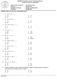 Soal matematika kelas 3 sd semester 1 pdf. Soal Matematika Sd Kelas 3 Semester 2 Pdf Txt