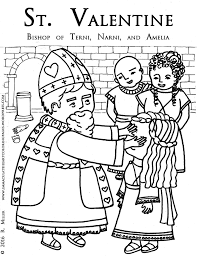 Some possible discussion topics while coloring this saint valentine coloring page with your child. Saint Valentine Bishop Of Terni Coloring Page Immaculate Heart Coloring Pages