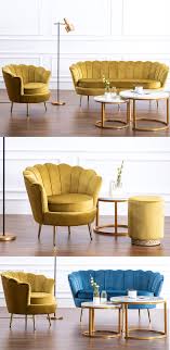 Cute Yellow Flower Shape Sofa Couch For Reception Office Restaurant Furniture Chairs Comfy Chairs Furniture Design Chair