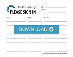 Real Estate Open House Sign In Sheet Free Template Download Open House Real Estate Open House Signs Sign In Sheet Template