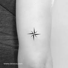 Minimalist Compass Rose Temporary Tattoo Set Of 3 Tatteco Small Compass Tattoo Arm Tattoos For Guys Tattoos