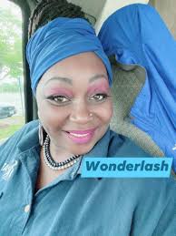 female not wearing lashes