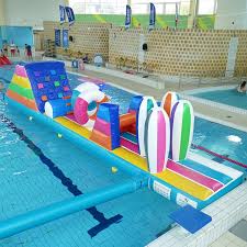 Parcours Aquatique Couleurs Pm Aquatique Gonflable Piscine