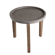 Table d appoint design et petit guéridon moderne n'attendent que vous dans cette sélection. Table D Appoint Ronde D Exterieur Beton Bois Acacia Carl Jardin
