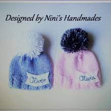 Chunky Personalized Striped Knit Beanie Hat With Initials Etsy Handmade Knit Hats Knitted Hats Kids Knit Beanie Hat