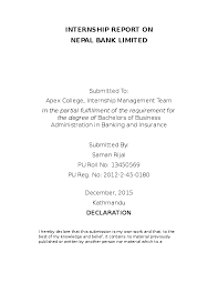 Appointment letter templates are perfect for producing appointment communication letters in great numbers. Doc Internship Report Of Nepal Bank Ltd Saman Rijal Academia Edu