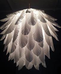 Feather Diy Paper Lamp Shade Hanging Crafts Home Decor Handmade Lamp Shade F04739 Jpg 570 693 Feather Lamp Paper Feathers Paper Lamp