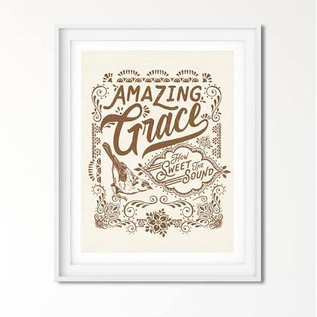 Amazing Grace Art Poster Print - Fancy That Design House & Co.